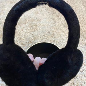 UGG Wired Headphone Earmuffs - Black Suede